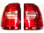 Mitsubishi Pajero 4 (06-) фонари задние светодиодные красно-белые, комплект 2 шт.